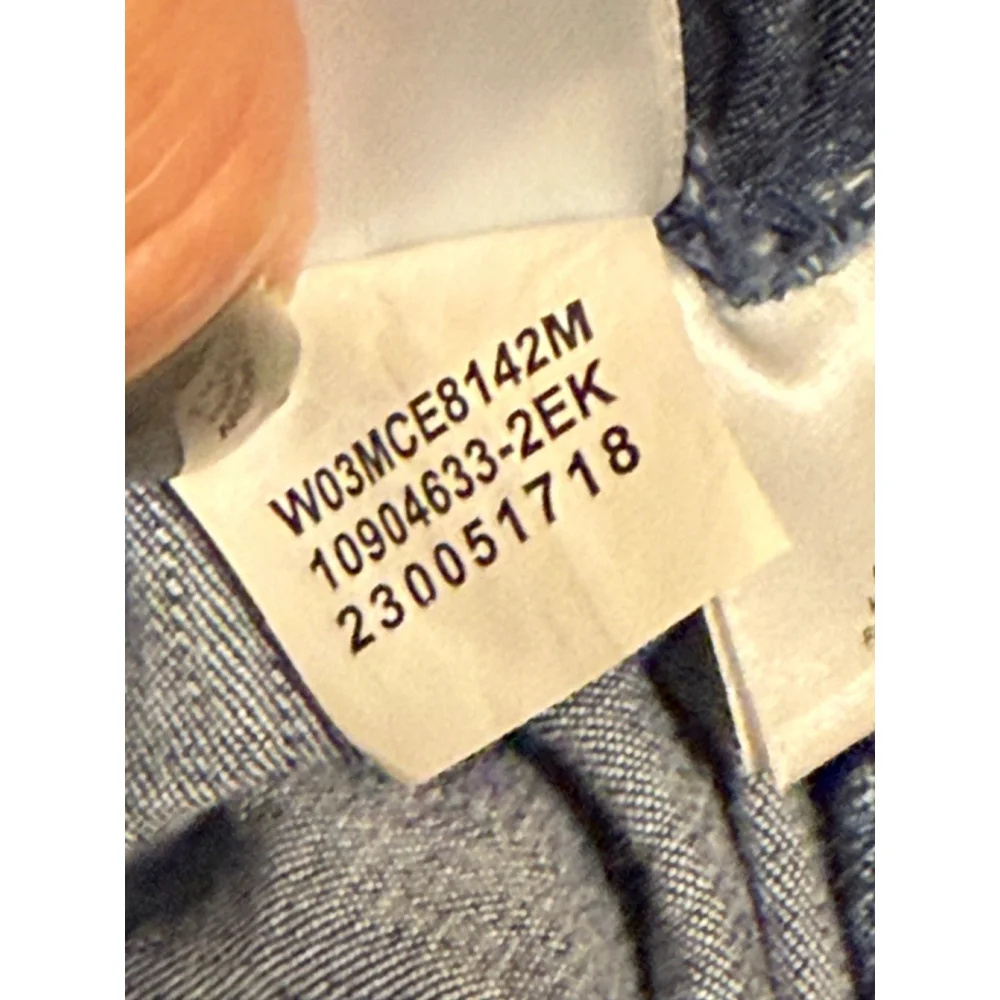 NWT Anne Klein Women’s Wide Leg Crop Denim Flat Front Pants Size L Med Wash​​ - Picture 10 of 11